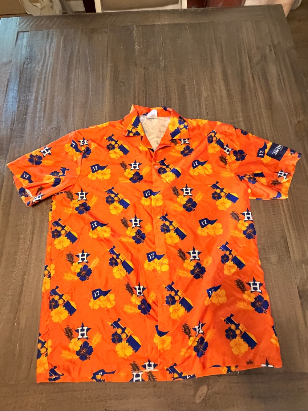 2017 Houston Astros Hawaiian Shirt XL Methodist Hospital Promo Stadium Giveaway